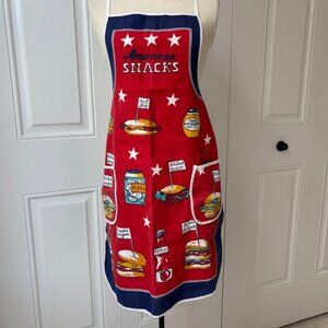 Vintage 80's "American Snacks" BBQ apron unisex